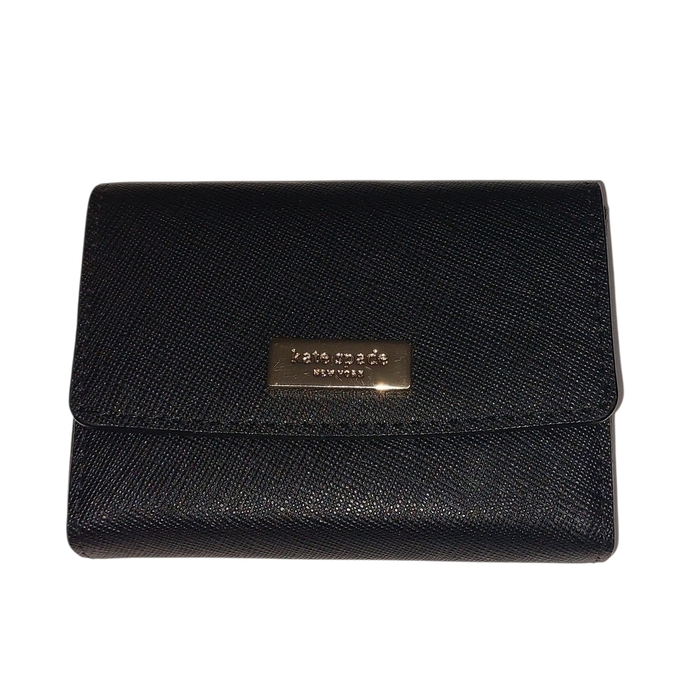 👜 Kate Spade Black Leather Wallet Sleek Minimalist Design